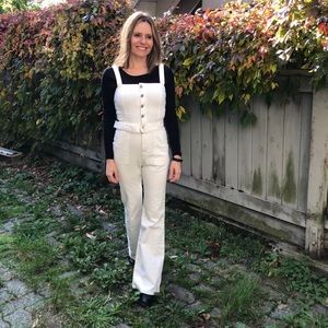 Denim flare jumpsuit